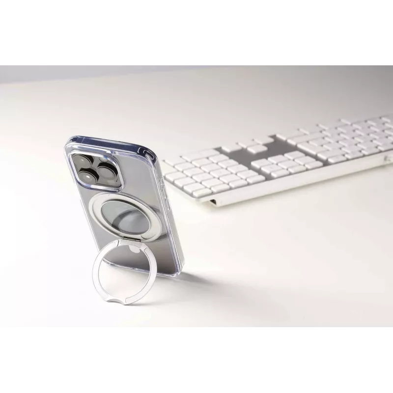 Cellularline Spin Mag - iPhone 16 Hülle mit drehbarem Ringhalter, kompatibel mit Magsafe-Ökosystem