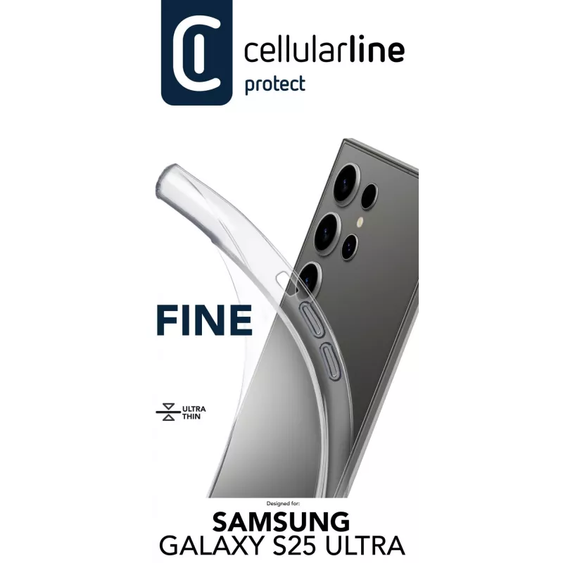 Cellularline Fine - Galaxy S25 Ultra, Cover, Samsung, Galaxy S25 Ultra, 17.3 cm (6.8 Zoll), Transparent