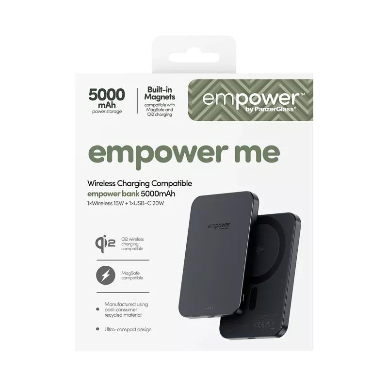 Powerbank PanzerGlass empower™ 5000mAh Space Black tragbarer Ladegerät