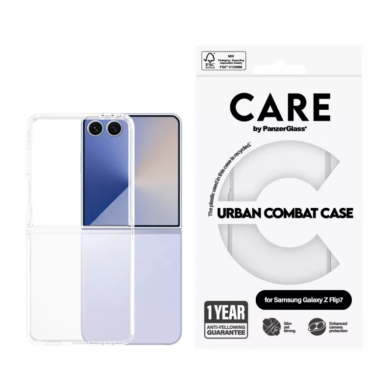 PanzerGlass CARE by PanzerGlass Flagship Case für Samsung Galaxy Z Flip7, Transparent