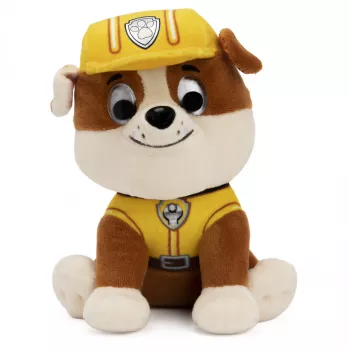PAW Patrol GUND Offizieller Rubble in charakteristischer Bauarbeiter-Uniform Plüschtier, Stofftier für Kinder ab 1 Jahr, 15 cm