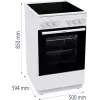 Gorenje GEC5A21WG Freistehender Herd Elektro Glaskeramikkochfeld Weiß