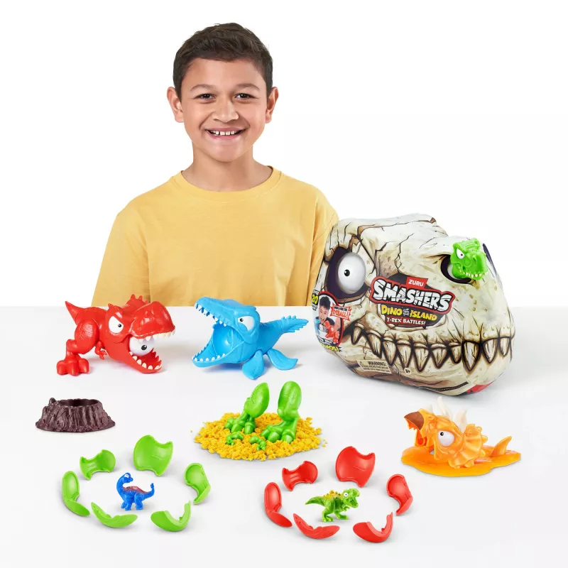 Zuru Smashers T‑Rex Battles Spielzeugfigur – sammelbare Dinosaurier-Actionfigur, sortierte Modelle