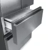 Hisense RF632N4WIE Side-by-Side-Kühlschrank Freistehend 485 L Grau, Edelstahl