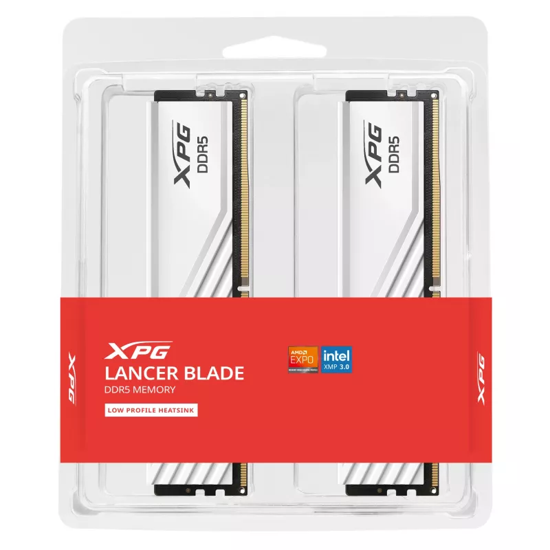 DIMM 64 GB DDR5-5600 (2x 32 GB) Dual-Kit (weiß, AX5U5600C4632G-DTLABWH, XPG Lancer Blade, INTEL XMP, AMD EXPO)