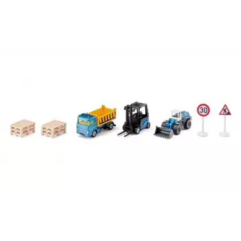 Baustellen-Set Siku 6336 vormontiert Unisex