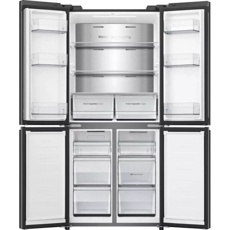 Hisense RQ5P470SAFD Freistehend 483 L Schwarz, Edelstahl
