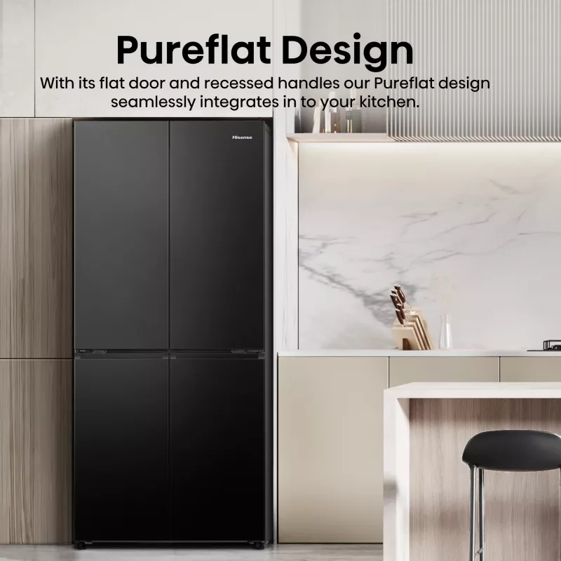 Hisense RQ5P470SAFD Freistehend 483 L Schwarz, Edelstahl