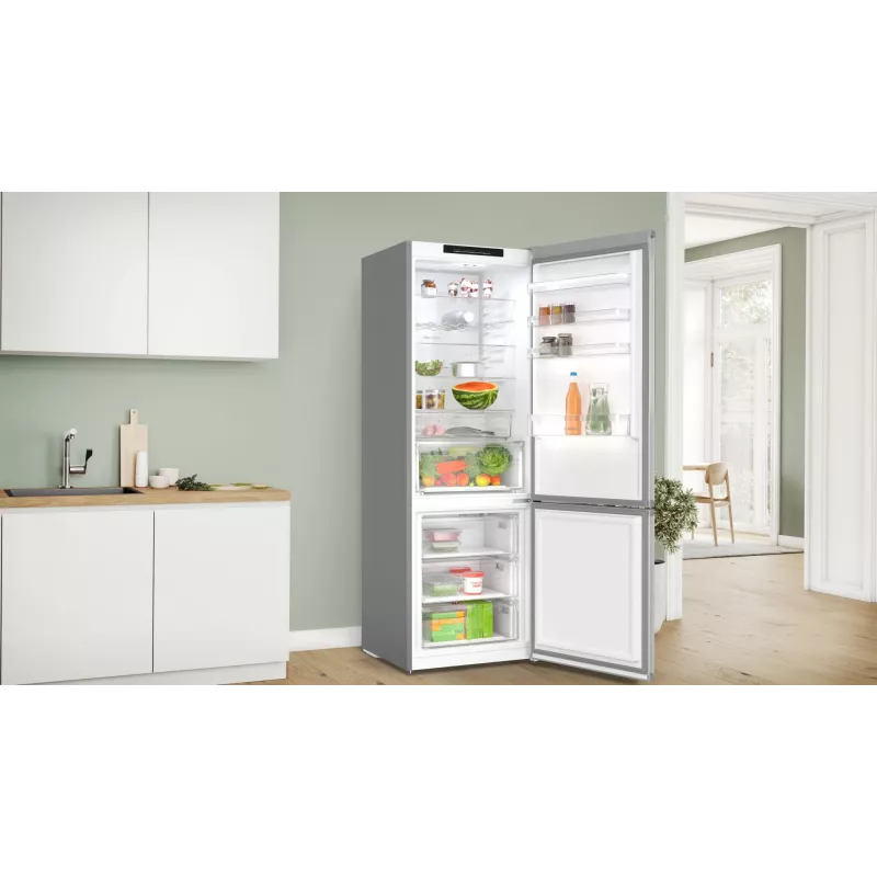 Bosch Serie 4 KGN492IAF Kühl-Gefrierkombination freistehend 440 L Edelstahl