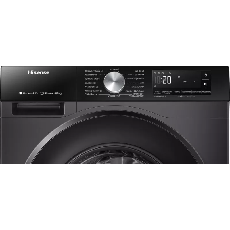 Hisense WD3S8043BB3 Waschtrockner Freistehend Frontlader Schwarz