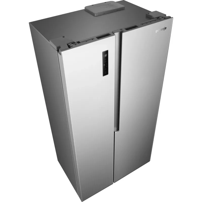 Gorenje Side by Side NRS917E41X SI, freistehend, American Door, Grau, 2 Türen, Touch, LED