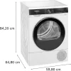 Siemens iQ500 WQ33G2D41 Wäschetrockner Freistehend Frontlader 9 kg Weiß
