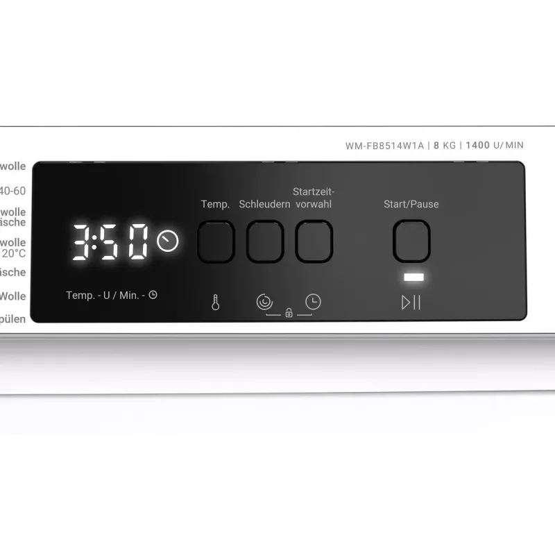 Daewoo WM-FB8514W1A-DE Waschmaschine Frontlader 8 kg 1400 U/min Weiß