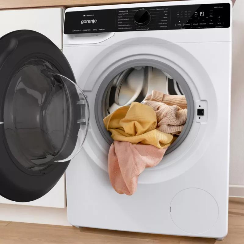 Gorenje WPNA84A2TS Waschmaschine Frontlader 8 kg 1400 U/min Schwarz, Weiß