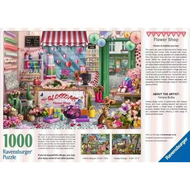 Puzzle Ravensburger Blossoms Flower Shop 1000 Teile, 700 mm Breite