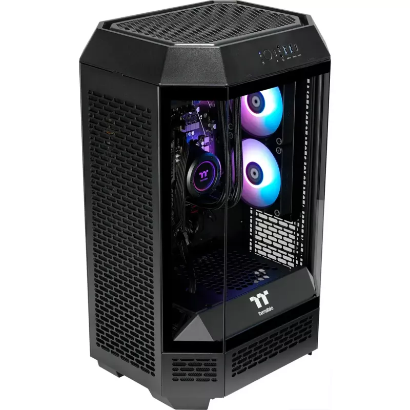 Desktop PC THERMALTAKE FTW T300 5060 schwarz/transparent, Windows 11 Pro