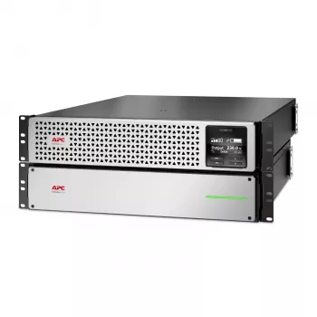 APC Smart-UPS On-Line, 2200 VA, Lithium-Ionen, Rackmontage 4U, 230 V, 6x C13 + 2x C19 IEC-Ausgänge, Netzwerkkarte, verlängerte Überbrückungszeit, Railsatz inklusive