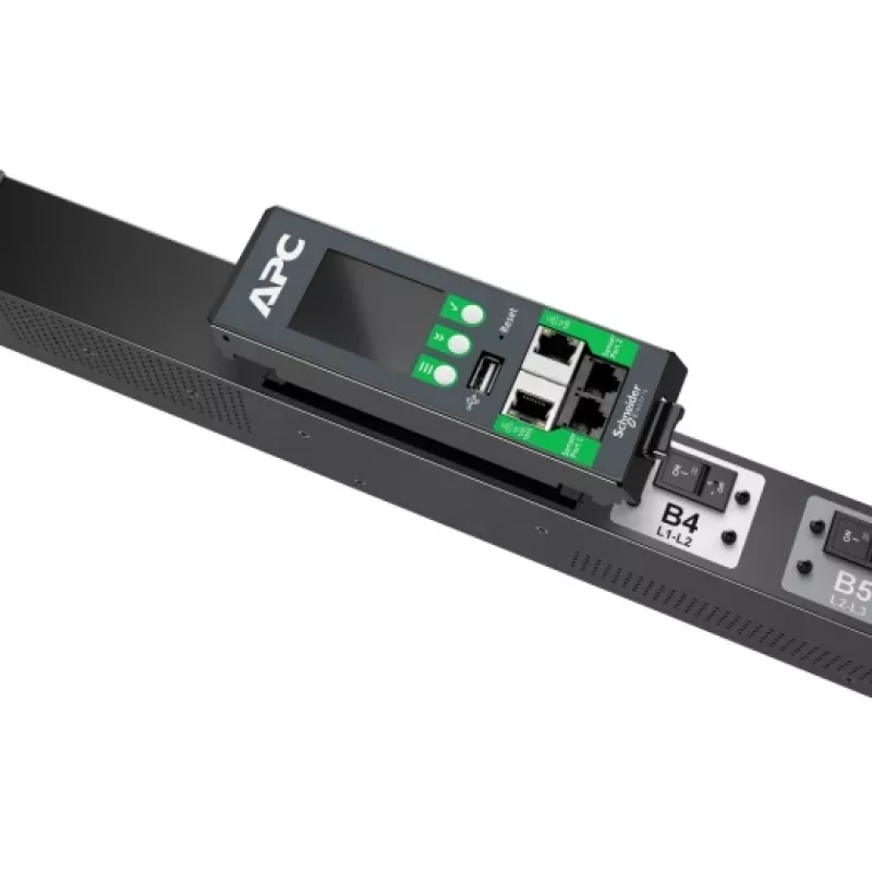 Rack-PDU APC NetShelter Advanced Switched 3-Phasen 43,5 kW (400 V 63 A) oder 34,6 kW (415 V 60 A), 42 Ausgänge, IEC 60309 Eingang