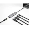 DeLOCK USB Hub 5 Gbps 2 Port USB Type-C und 2 Port Type-A Grau Metall