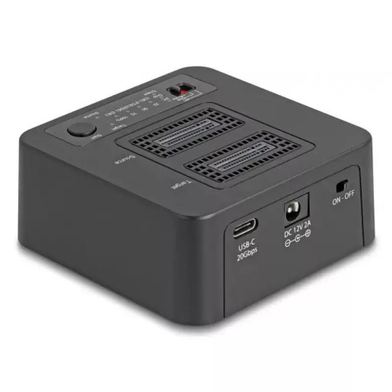 DeLOCK 64300 Dockingstation USB 3.2 Gen 2 Type-C Schwarz SSD PCIe M.2