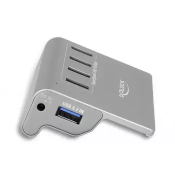 DeLOCK 64181 USB-Hub 3.2 Gen 2 Typ-A 10000 Mbit/s Grau