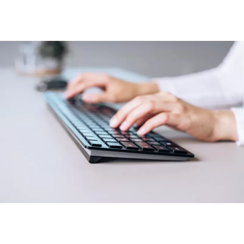 CHERRY KW 9100 schlank Tastatur Universal RF Wireless + Bluetooth Schwarz