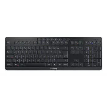 CHERRY Stream desktop ultimate Tastatur Maus inklusive Home/Office USB + RF Wireless + Bluetooth AZERTY Französisch Schwarz