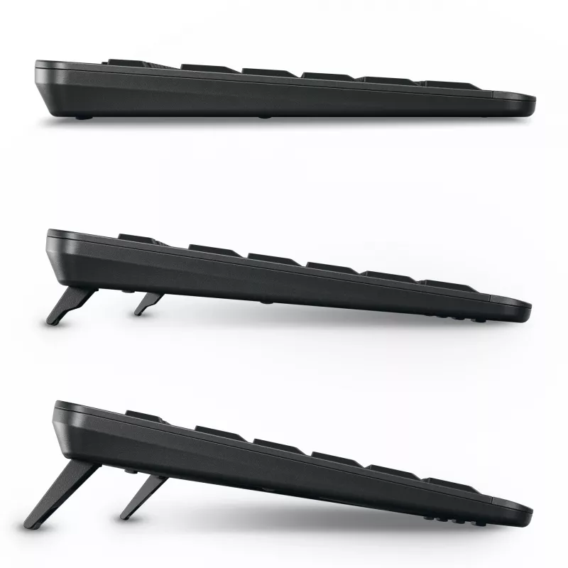 Cherry Stream ultimate – Full-Size AZERTY, USB + RF Wireless + Bluetooth, Scherenschalter, LED-Hintergrundbeleuchtung, Schwarz