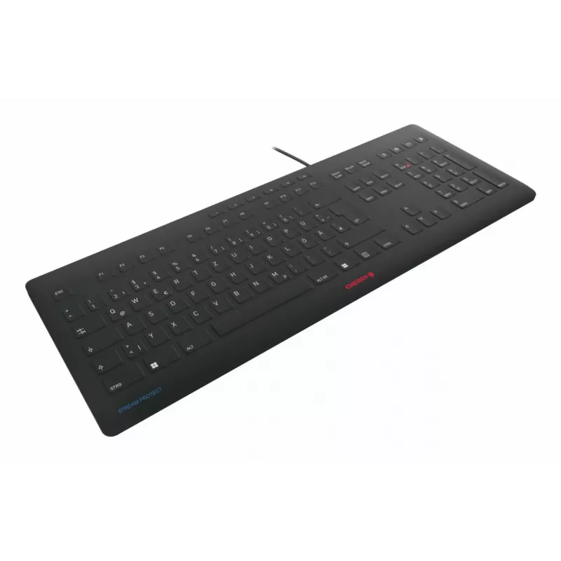 Contour Design STREAM PROTECT, Full-size (100%), Kabelgebunden, USB, Scherenschaltertechnologie, QWERTY, Schwarz