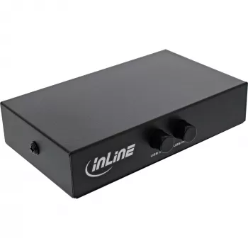 InLine USB 2.0 Switch manuell, USB-A Gerät an 2 Computer, 75 mm, 115 mm, 25 mm, 128 g, 75 x 115 x 25 mm, 90 mm