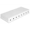 DeLOCK 86209 Keystone Aufputzgehäuse, 8 Ports, Weiß