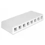 DeLOCK 86209 Keystone Aufputzgehäuse, 8 Ports, Weiß