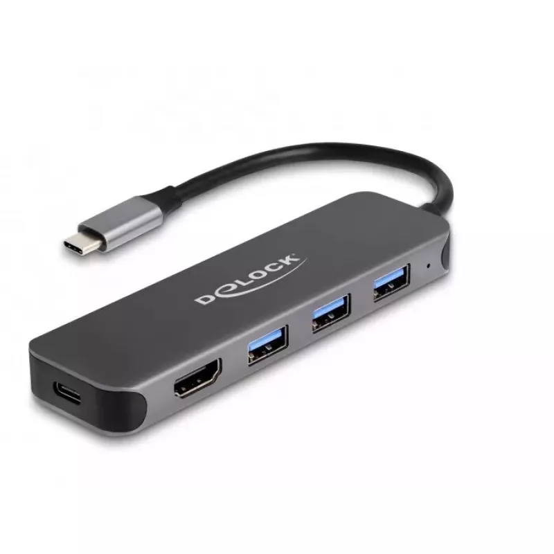 DeLOCK 64171 Laptop-Dock USB 3.2 Gen 1 Type-C 85W Grau