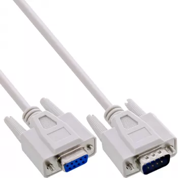 InLine Serielle Verlängerung, 9-polig Stecker/Buchse, vergossen, 1:1 belegt, 15 m
