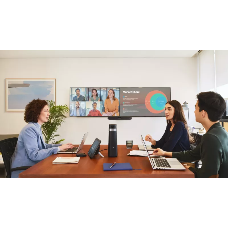 Video bar HP Poly Studio X32 All-In-One, 4K Ultra HD, 20 MP, 5 Personen, Wi‑Fi, Ethernet, Bluetooth (kein Netzteil, TAA)