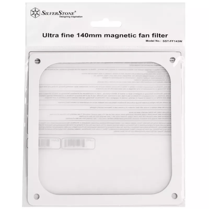SilverStone SST-FF143W Magnetischer Staubfilter, 140 mm, Weiß