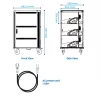 Ewent EW1701 Wagen/Schrank für tragbare Geräte Tragbarer Geräteschrank Schwarz, Grau