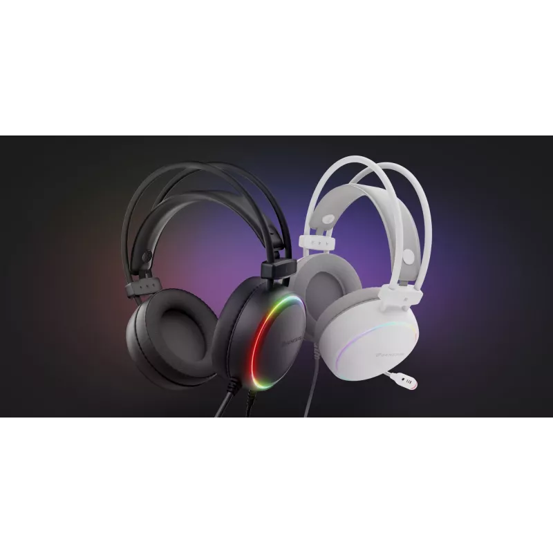 Headset Genesis NSG-2307 kabelgebundene Gaming-Kopfhörer, ohrumschließend, 20–20000 Hz, 2,2 m Kabel, Schwarz