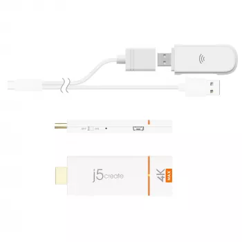 Wireless Display Adapter j5create ScreenCast 4K Max 2160p Weiß