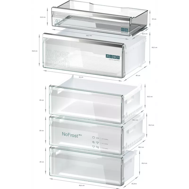 Siemens iQ500 KG49N4XAF Kühl-Gefrierkombination Freistehend 440 L Schwarz
