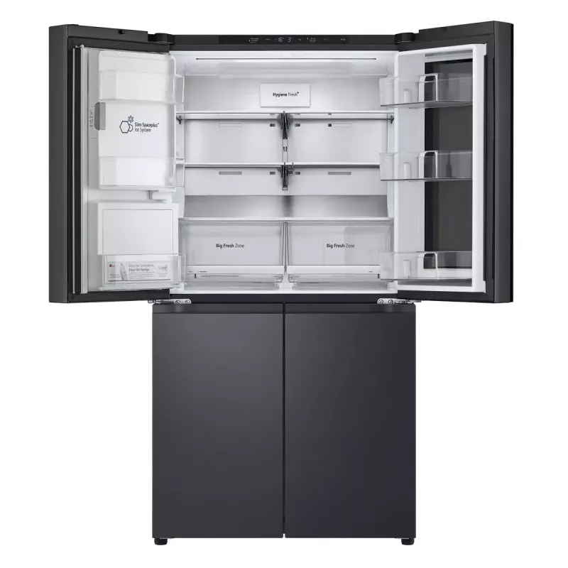 LG InstaView GMG960EVJE Side-by-Side-Kühlschrank Freistehend 638 L Schwarz