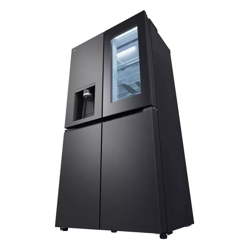 LG InstaView GMG960EVJE Side-by-Side-Kühlschrank Freistehend 638 L Schwarz