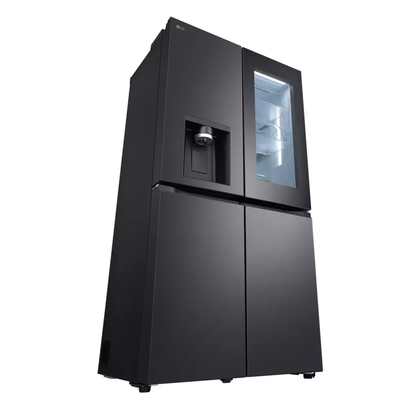 LG InstaView GMG960EVJE Side-by-Side-Kühlschrank Freistehend 638 L Schwarz