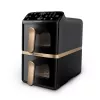 Philips 4000 Series Dual Stack Airfryer Vertikaler Korb 10L Standgerät 2750 W Heißluftfritteuse Schwarz