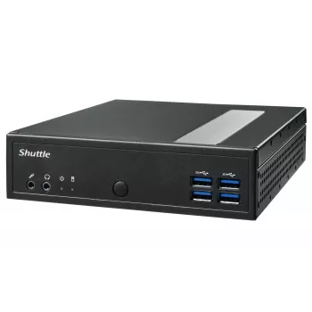 Shuttle XPC schlank Barebone DL40N, Intel N150, 1x DDR5, 2x LAN (2x 2,5Gbit), 2xCOM,1xHDMI,1xDP, 1x VGA, lüfterlos, 24/7 Dauerbetrieb