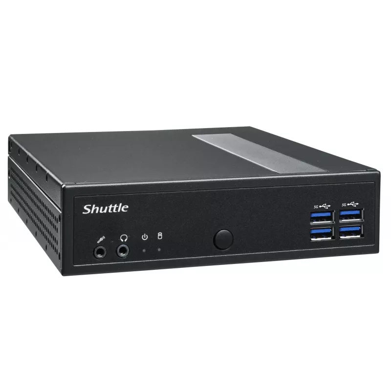 Shuttle XPC schlank Barebone DL40N, Intel N150, 1x DDR5, 2x LAN (2x 2,5Gbit), 2xCOM,1xHDMI,1xDP, 1x VGA, lüfterlos, 24/7 Dauerbetrieb