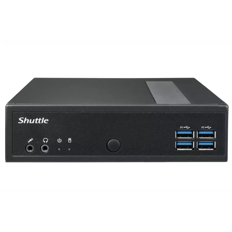 Shuttle XPC schlank Barebone DL40N, Intel N150, 1x DDR5, 2x LAN (2x 2,5Gbit), 2xCOM,1xHDMI,1xDP, 1x VGA, lüfterlos, 24/7 Dauerbetrieb