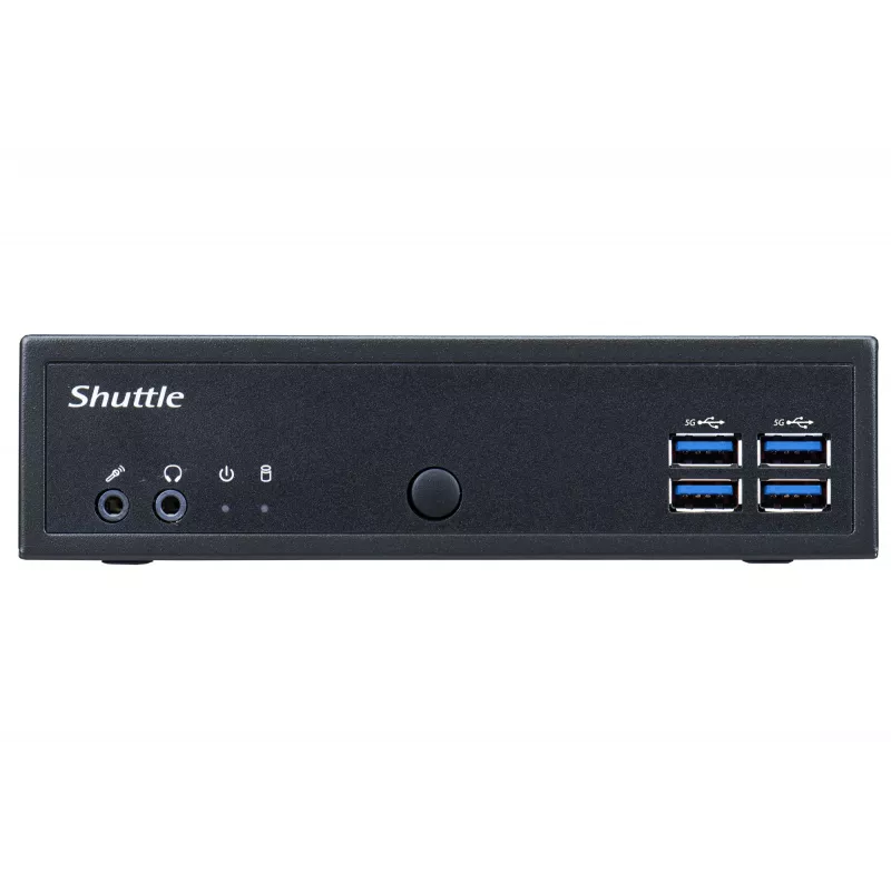 Shuttle XPC schlank Barebone DL40N, Intel N150, 1x DDR5, 2x LAN (2x 2,5Gbit), 2xCOM,1xHDMI,1xDP, 1x VGA, lüfterlos, 24/7 Dauerbetrieb