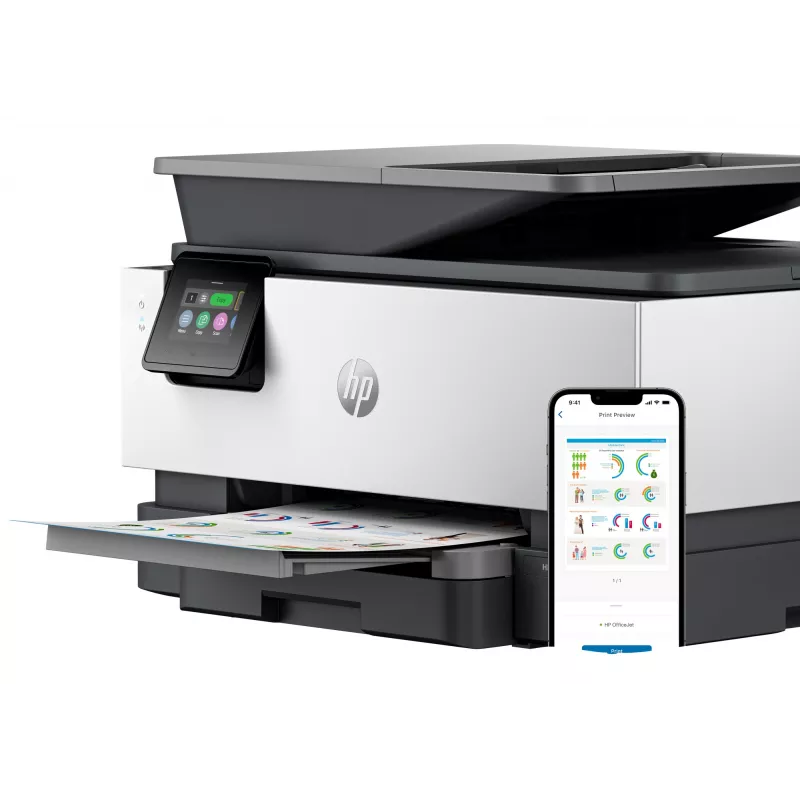 HP OfficeJet Pro 9122e Wireless All-in-One Color Printer, Instant Ink; Two-sided printing