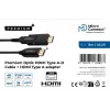 Microconnect Premium Optic HDMI A-D Kabel, 15 m, HDMI Typ A (Standard), HDMI Typ A (Standard), 4096 x 2160 Pixel, 3D, Schwarz